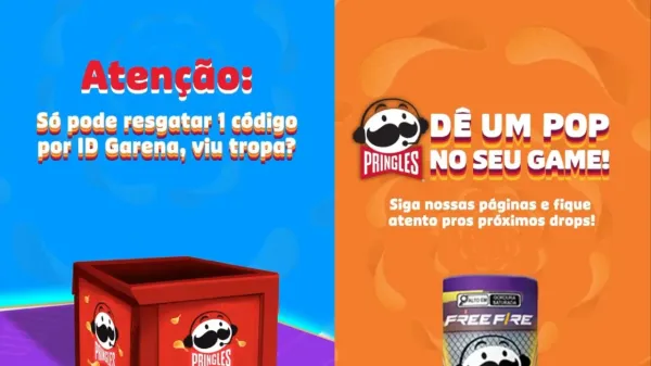 Notícia Free Fire: CODIGUIN FF: Free Fire código novo do Pringles nesta terça (12); Resgate no Rewards