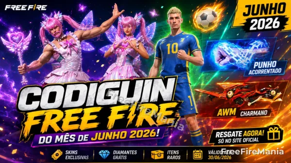 Free Fire CODIGUIN: confira a lista de códigos oficiais para resgatar em junho