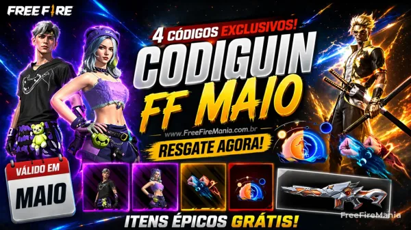 Codiguin FF de maio 2026: 4 códigos exclusivos liberados para resgatar
