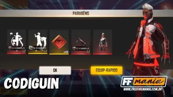 Notícia Free Fire: CODIGUIN Free Fire 2021: código lendário é liberado pela Garena, veja como resgatar na sua conta