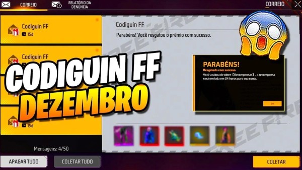 CODIGUIN Free Fire: código FF conjunto Matuê; Resgate no Rewards