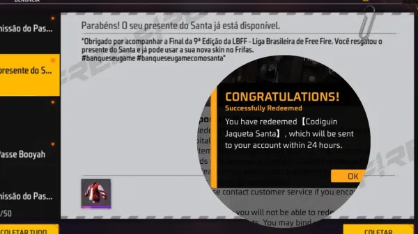 Notícia Free Fire: CODIGUIN Free Fire LBFF 9: codigão da final, veja como resgatar no Rewards
