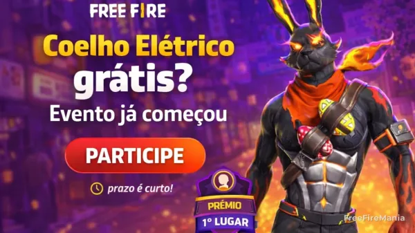 Free Fire: Coelho Elétrico grátis já está valendo agora