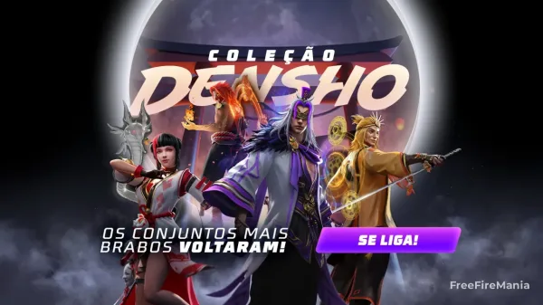 Coleção Densho Retorna no Token Royale Free Fire; confira detalhes do evento