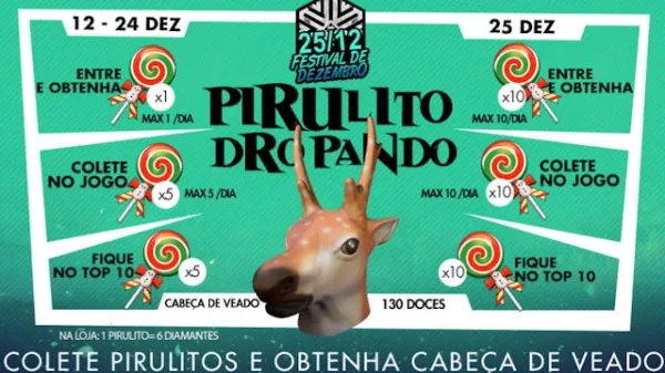 Evento Festival de Natal em Free Fire: Caça aos Pirulitos Começa Hoje