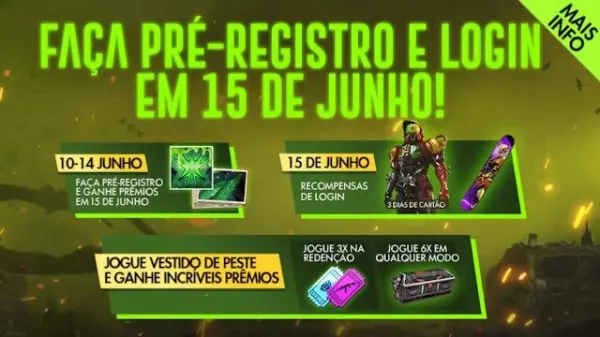 Notícia Free Fire: Evento Redenção: Faça o Pré Registro no Free Fire