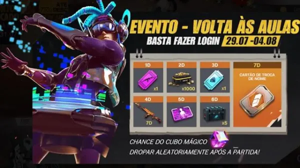 Como Conseguir Cubo Mágico Grátis no Evento Volta às Aulas de Free Fire