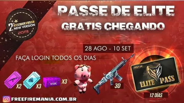 Notícia Free Fire: Como Ganhar o Novo Passe de Elite Grátis no Free Fire