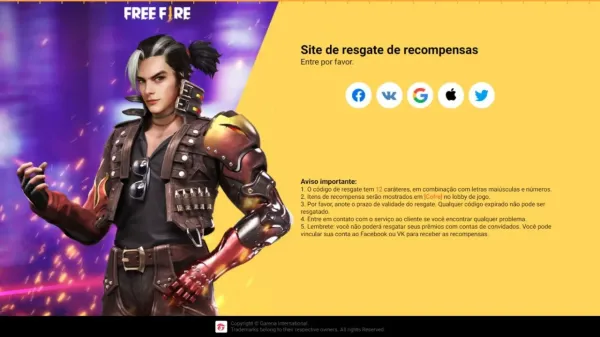 Como resgatar código Free Fire no site oficial Rewards e reivindicar recompensas