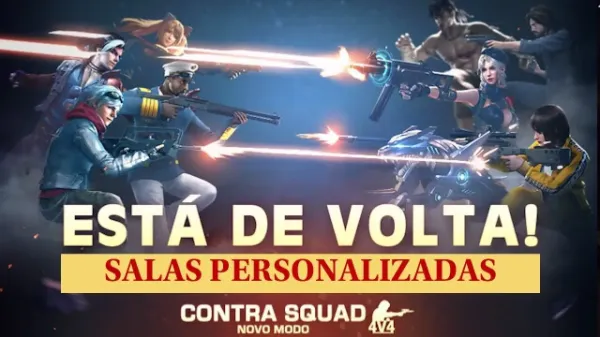 Modo Contra Squad 4v4 Confirmado em Salas Personalizadas no Free Fire