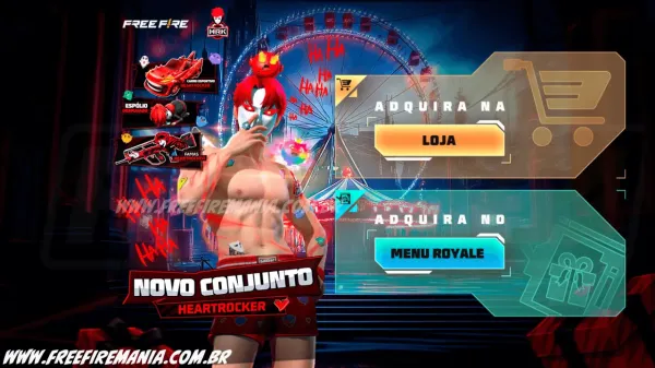 Free Fire: como conseguir Conjunto - HEARTROCKER no Token Royale
