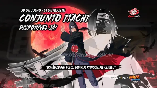 Free Fire: Como Conseguir Conjunto - Itachi no Torre de Tokens?