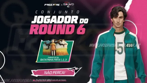 Escolha Royale Free Fire: Como conseguir Conjunto - Jogador 456 e Parede de Gel - Batatinha Frita 1, 2, 3 e outros Prêmios