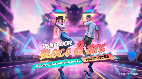 Supermercado do Free Fire tem Conjunto Modelo 8 bits como prêmio principal