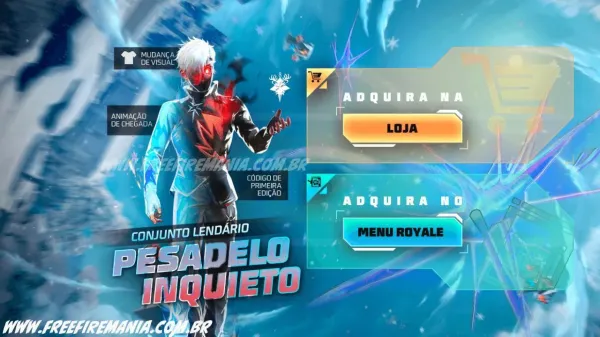 Free Fire: Como Conseguir Conjunto - Pesadelo Inquieto no Torre de Tokens?