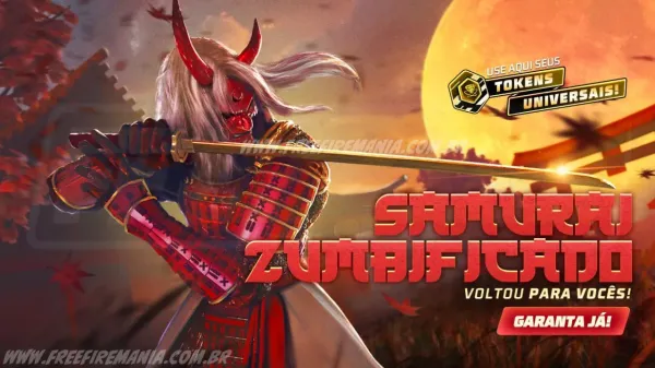 Free Fire: como conseguir Conjunto - Samurai Zumbificado no Token Royale