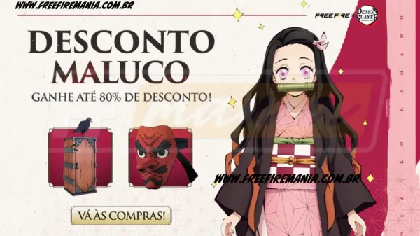 Desconto Maluco no Free Fire: Conheça o novo Conjunto - Nezuko