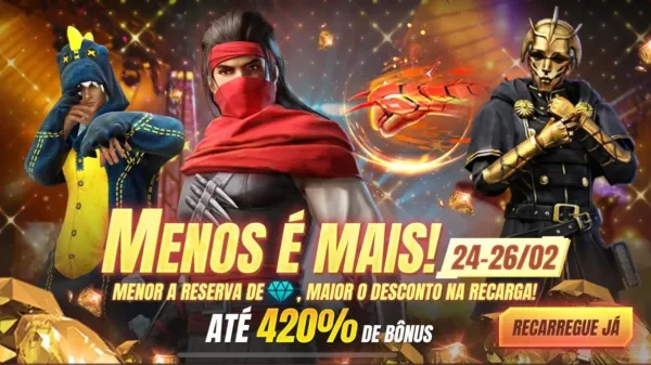Diamantes Free Fire: Menos é mais está disponível no Battle Royale, veja como funciona