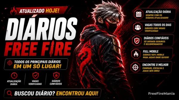 Diários Free Fire: Apostados com Vagas Abertas