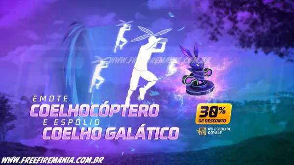 Escolha Royale Free Fire: Como conseguir Emote - Coelhocóptero e outros Prêmios