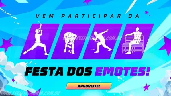 Free Fire: como conseguir Emote - Indigestão Colorida, Emote - Dança JKT48, Emote - Eu não vou me curvar no Arco do Destino
