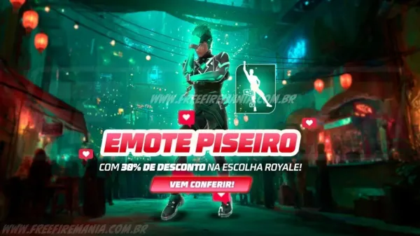 Notícia Free Fire: Escolha Royale Free Fire: Como conseguir Emote - Piseiro e outros Prêmios