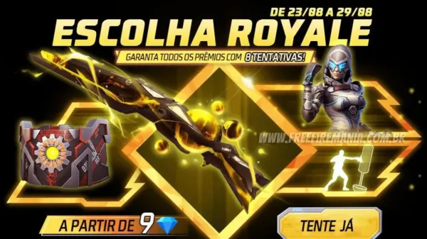 Notícia Free Fire: Escolha Royale retorna ao Free Fire nesta terça (23), confira as recompensas