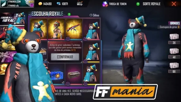 Notícia Free Fire: Escolha Royale traz a nova skin Ursinho Mal ao Free Fire