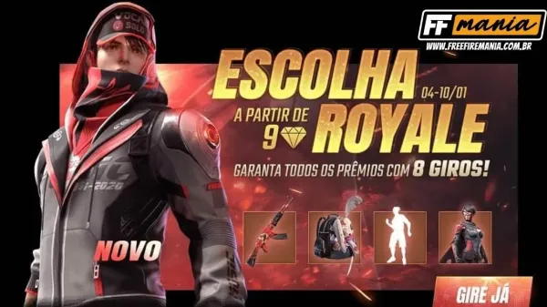 Estrondo Sônico Free Fire é o novo pacote do Escolha Royale