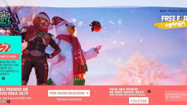 Evento de Natal e Ano Novo no Free Fire: Novo Site WinterLands Revelado