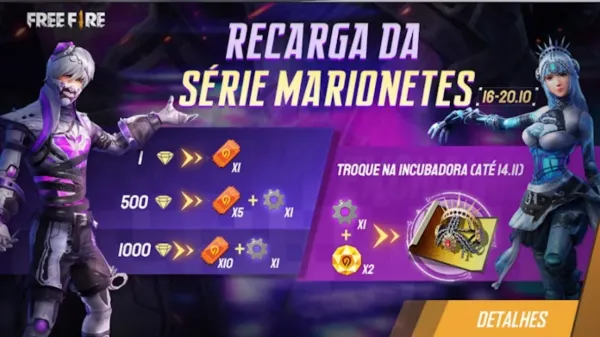Evento de Recarga da Série Marionetes no Free Fire