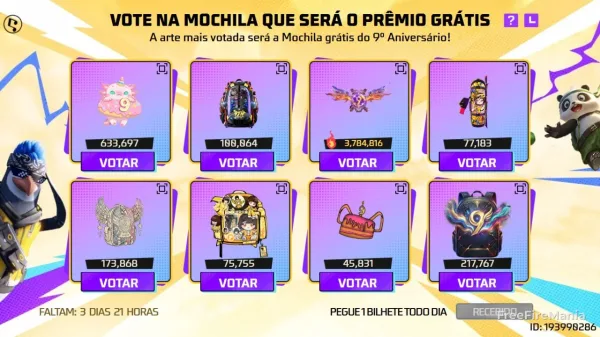 Notícia Free Fire: Garena libera votação no Aniversário Free Fire e muda recompensa grátis