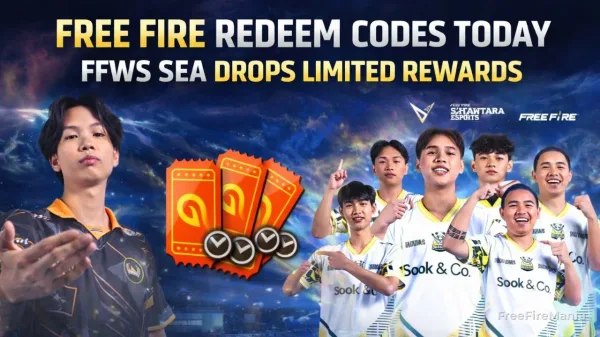 Free Fire Redeem Codes Today: FFWS SEA drops limited rewards