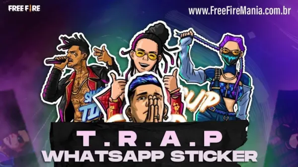 Pacote de Figurinhas do Free Fire para WhatsApp: Operação TRAP