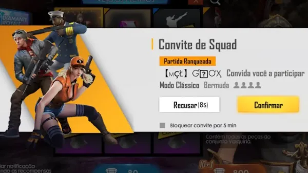 Notícia Free Fire: Garena libera recurso para bloquear convites em Free Fire