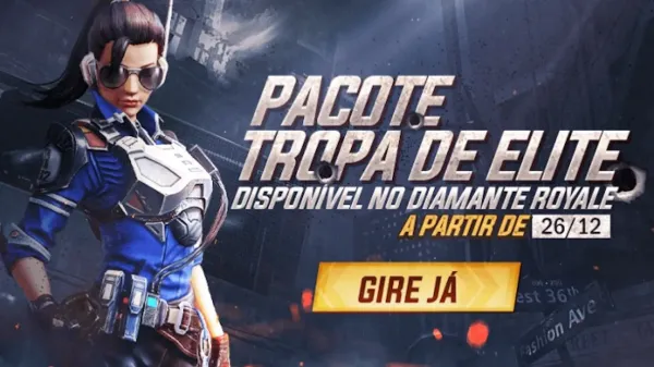 Novo Diamante Royale Tropa de Elite no Free Fire