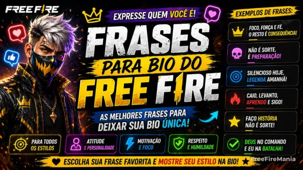 Frases para Bio do Free Fire: feminino, farpas, triste e mais