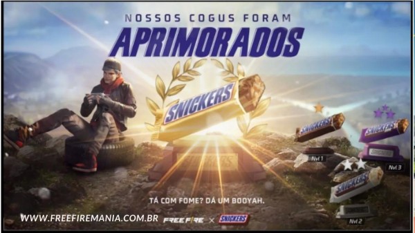 Free Fire anuncia parceria com a marca SNICKERS para a C.O.P.A. FF e evento no jogo