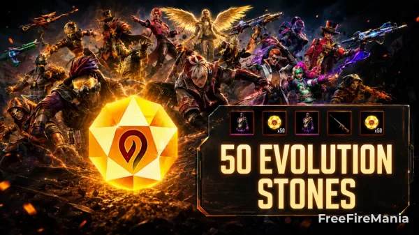 Free Fire code gives 50 Evolution Stones in Indonesia
