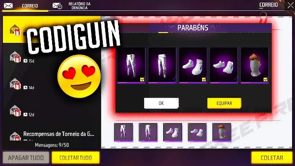 Free Fire: como conseguir a Calça Angelical grátis em 2026