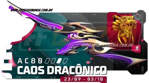Notícia Free Fire: Free Fire: como conseguir AC80 - Caos Dracrônico no Escolha Royale