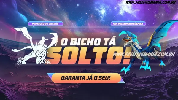 Free Fire: como conseguir Asa Delta - Draco Cósmico no Escolha Royale