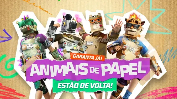 Free Fire: como conseguir Conjunto - Jacaré de Papel, Conjunto  - Zebra de Papel no novo Token Royale