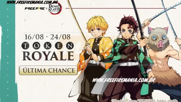 Free Fire: como conseguir Conjunto Tanjiro e Zenitsu no novo Token Royale