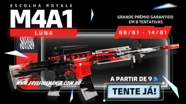 Free Fire: como conseguir M4A1 LUNA no Escolha Royale