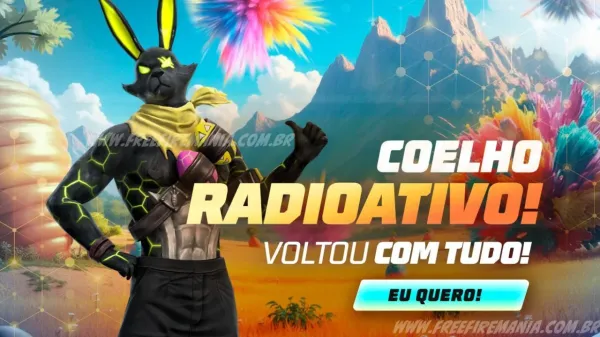 Free Fire: Conjunto - Coelho Radioativo no Torre de Tokens. Saiba tudo!