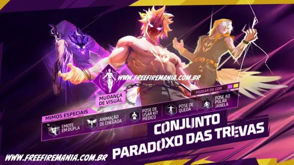 Free Fire: Conjunto Paradoxo das Trevas no Torre de Tokens. Saiba tudo!