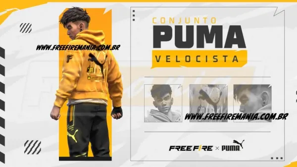 Notícia Free Fire: Free Fire: Conjunto Puma Velocista no Torre de Tokens. Saiba tudo!
