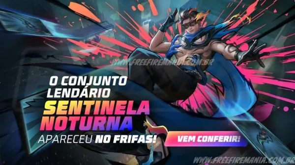 Free Fire: Conjunto -  Sentinela Noturna no Torre de Tokens. Saiba tudo!
