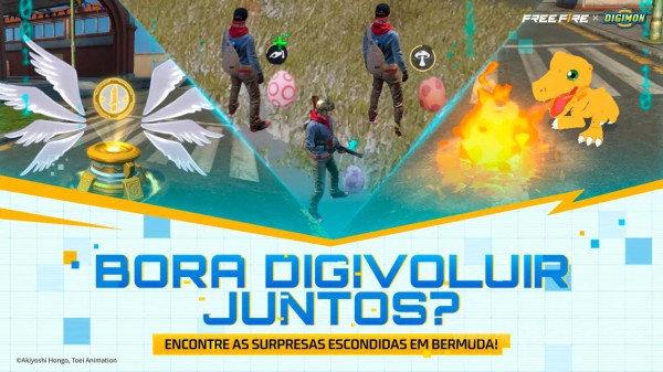 Free Fire x Digimon: veja tudo sobre a parceria e as recompensas especiais